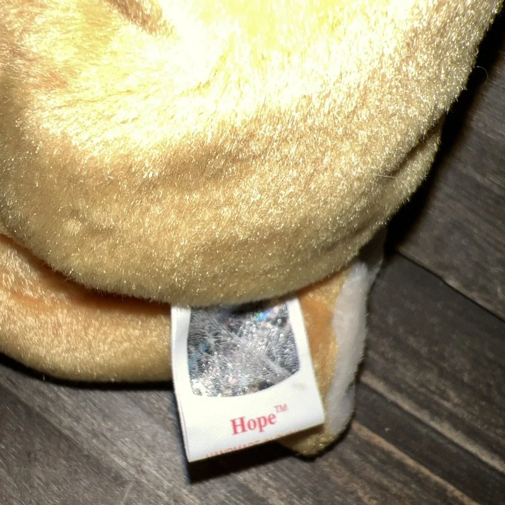 Ty Beanie Baby Hope Bear Kids OS Tan‎ Excellent Praying Retired 1999 4213